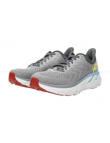 SCARPA CLIFTON 7 GRIGIO AZZURRO GIALLO