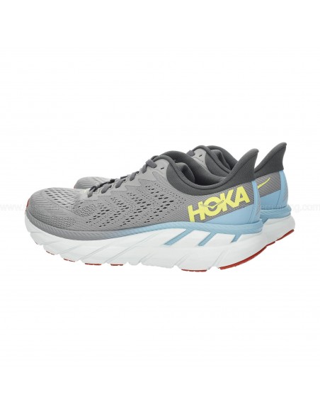 SCARPA CLIFTON 7 GRIGIO AZZURRO GIALLO