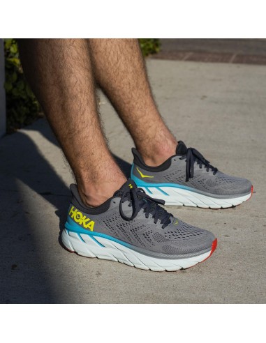 SCARPA CLIFTON 7 GRIGIO AZZURRO GIALLO