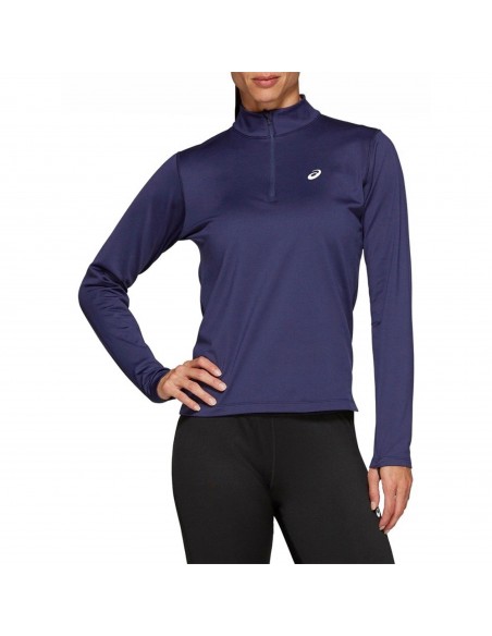 T-SHIRT SILVER 1/2 ZIP BLU
