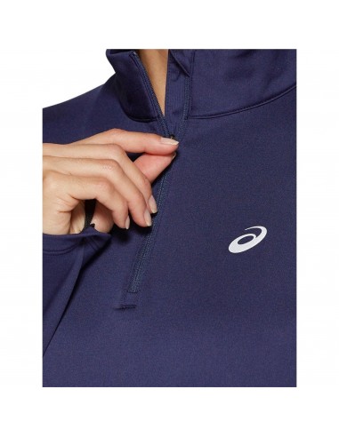 T-SHIRT SILVER 1/2 ZIP BLU