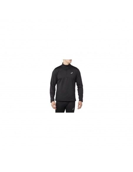 T-SHIRT SILVER 1/2 ZIP NERO