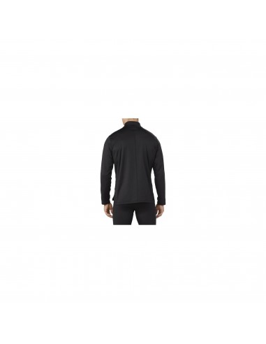 T-SHIRT SILVER 1/2 ZIP NERO