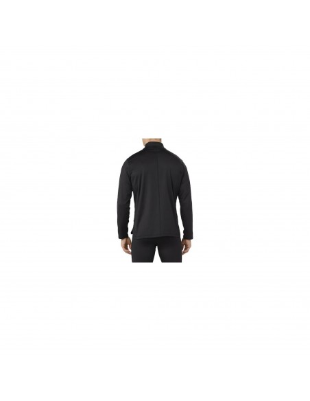 T-SHIRT SILVER 1/2 ZIP NERO