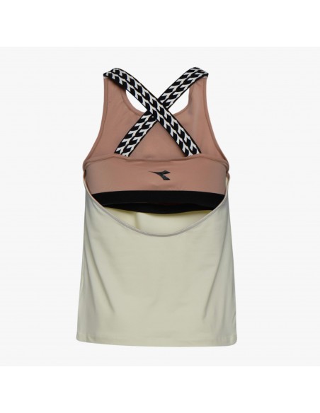 CANOTTA L. SS T-SHIRT CHALLENGE @ MAHOGANY ROSE/WHISPER WHITE
